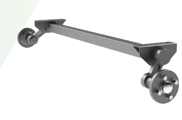 Torsionsachse ohne Bremse LK 4x100 1000 kg